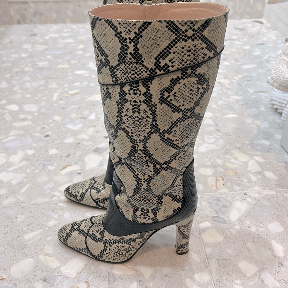 GUCCI python print leather boots - Picture 5 of 10